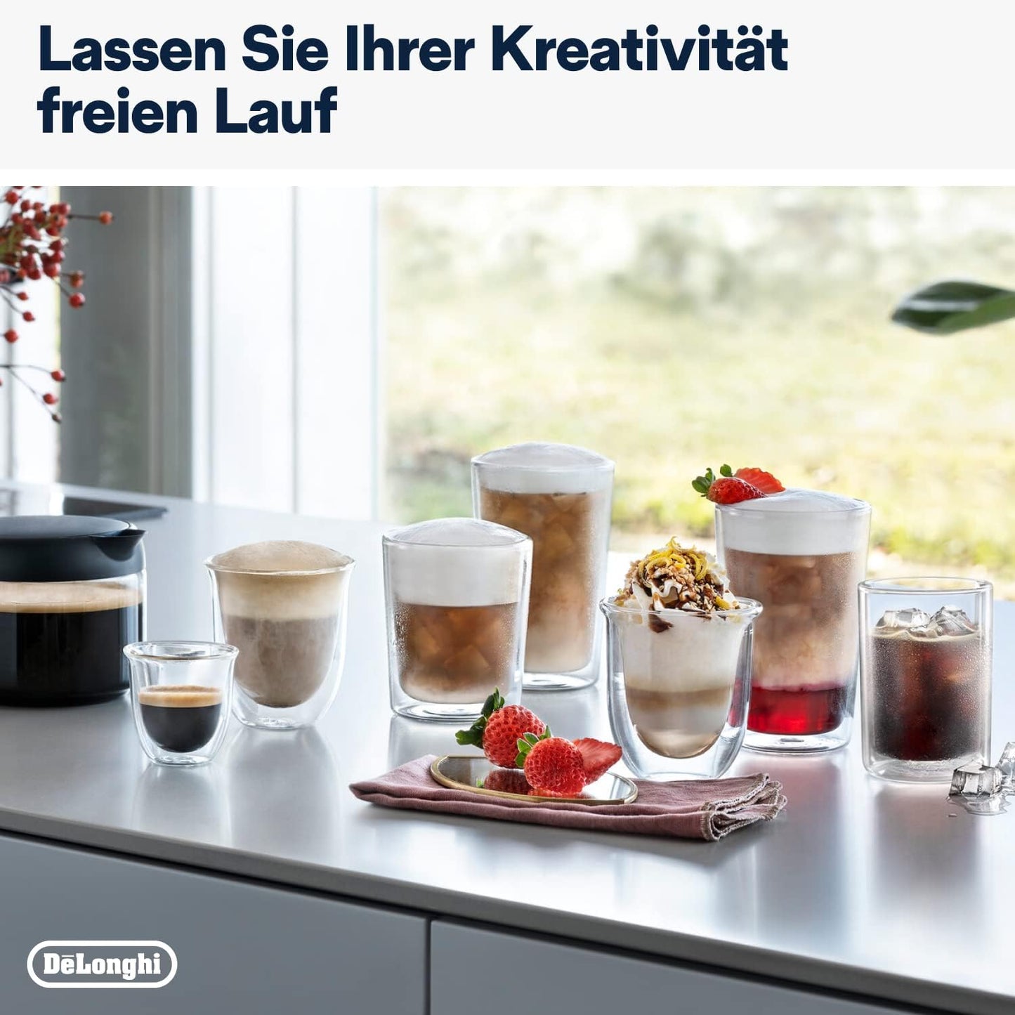 De'Longhi Eletta Explore Cold Brew ECAM452.67.G, Automatyczny Ekspres do Kawy z Systemem LatteCrema Hot i Cool, Technologia Cold Extraction, w Zestawie Dzbanek do Kawy, Ciemnoszary